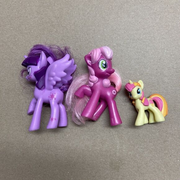 My little Pony lot Figures Pinky Pie   Apple Jacks Twilight Sparkles 3pc - Picture 1 of 4